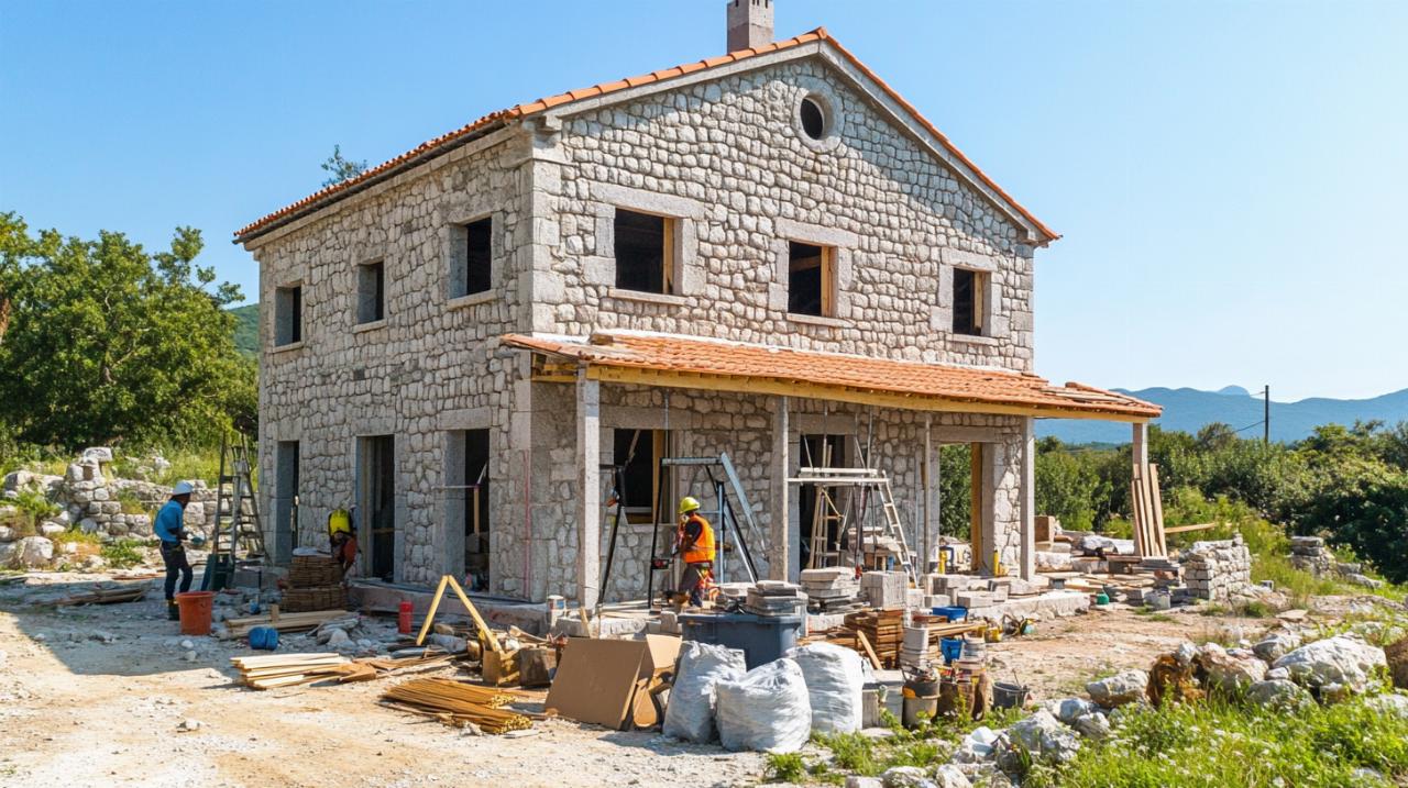Construction de maison en pierre : techniques traditionnelles et normes RT2012-RE2020